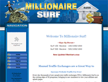 Tablet Screenshot of millionairesurf.com